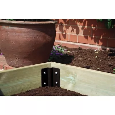 Garland Raised Garden Bed Corners Planter Support Brackets Fixing Pack Of 4 • £12.99