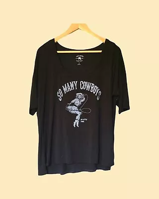 Idyllwind By Miranda Lambert Womens Graphic T-shirt L Black So Many Cowboys RARE • $18