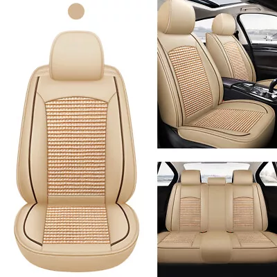 2024 For Maserati Ice Silk PU Leather Car Seat Covers Full Set/2xFront Cushions • $145.60