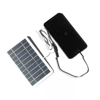 USB Solar Panel Power Bank Phone Charger For Outdoor Camping Hiking Portable 5W • £7.40