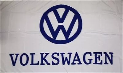 Volkswagen White Racing 3x5 Ft Banner Flag Car Racing Show Garage Wall Workshop • $18