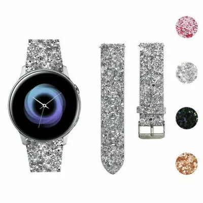 20mm Women's Glitter Bling Leather Watch Band Strap For Garmin Vivoactive 5 • $21.99