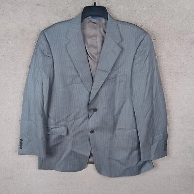 Daniel Cremieux Loro Piana Jacket Mens 44S Gray Striped Blazer Wool Two Button • $19.99