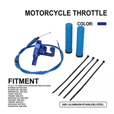 7/8'' Thumb Throttle Cable Accelerator Handle Assembly For YFZ450 2004-2013 Blue • $49.99