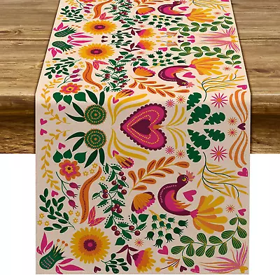 Mexican Fiesta Table Runner Mexico Dia De Los Muertos Decoration Cinco De Mayo P • $8.99