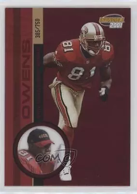 2001 Pacific Invincible Red /750 Terrell Owens #217 HOF • $3.70