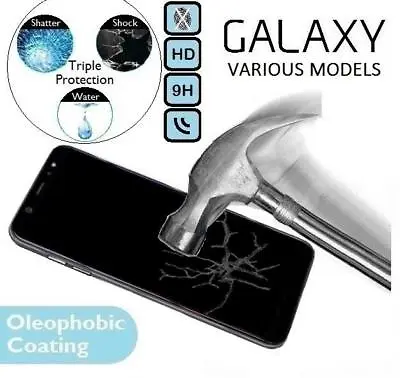 100% Genuine Tempered Glass Screen Protector For (Various Models) Samsung Galaxy • £3.25
