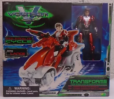 Voltron Trendmasters Red Stealth Cycle Lance Robot Lion Motorcycle SEALED READ • $24.99