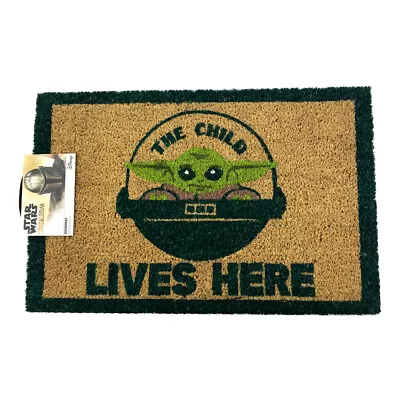 NEW Star Wars The Mandalorian The Child Lives Here Door Mat • $30