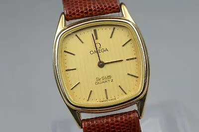 New Batt. [Exc+5] Vintage Omega DeVille Cal 1365 Gold Qz Ladies Watch From JAPAN • $503.43