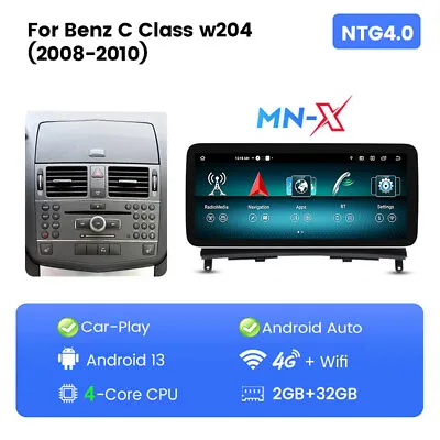 10.25  Android 13 Radio GPS CarPlay For Mercedes Benz C Class W204/S204 NTG 4.0 • $308.74