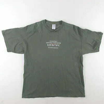 Vintage Y2K Medal Of Honor Graphic T-Shirt Video Game Tournament Green Mens XL • $29.95
