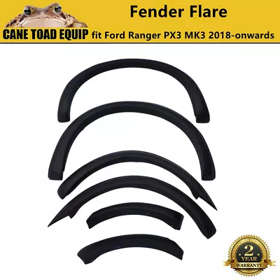 Fender Flare Kit Slim Matte Black Guard Sensor Hole Fits Ford Ranger PX3 MK3 201 • $149.95