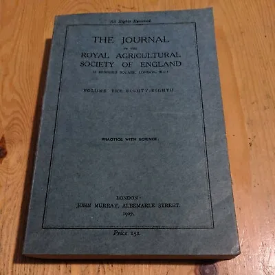 £18 • Buy 1927 Royal Agricultural Society Journal Farm Farming Softcover 400 Pages