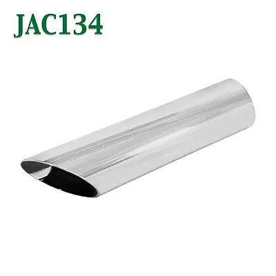 JAC134 1.75  Chrome Angle Cut Exhaust Tip 1 3/4-1 13/16  Inlet 2  Outlet 8  Long • $18.89