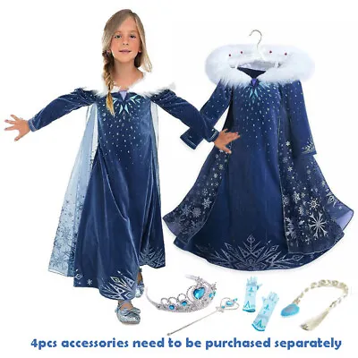 $26.95 • Buy 2019 New Release Girls Frozen Dress 2 Elsa Costume Party Birthday Size 2-10Years