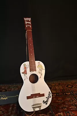 Vintage 1950s Emenee Plastic Swinger Guitar Playable Collectible Toy Guitar • $70