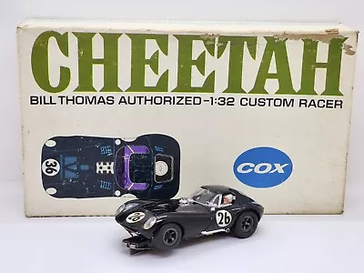 1965 Cox 1:32 Vintage Bill Thomas Cheetah Slot Car Complete Box Insert Paperwork • $70