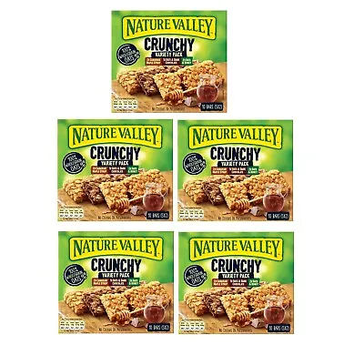 50 Bars X Nature Valley Crunchy Variety Pack (25 X 5 Packs) • £15.33