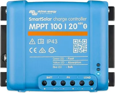 Victron SmartSolar MPPT 100/20 Solar Charge Controller W/ Bluetooth Open Box • $26