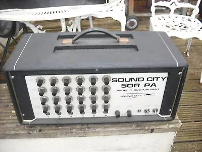 Sound City 50R PA 50w EL34 PA Amplifier Amp Head Valve Tube Spares Repair DIY • £250