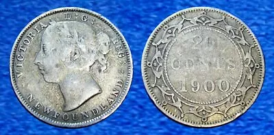 ☆ Queen Victoria Silver Coin ☆ 1900 Newfoundland 20 Cents ☆ Totally Original  • $24