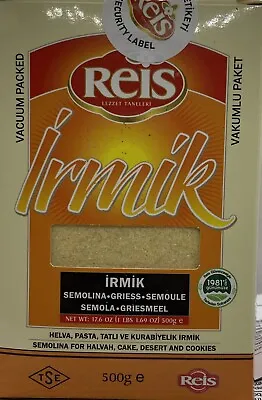 Reis Irmik Vacuum Packed Semolina For Cake Desert Cookies 1 Lb.1.6oz. Agro Sun • $11.99