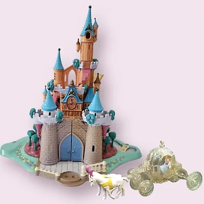$65 • Buy Vintage 1995 Bluebird Polly Pocket Disney Cinderella Castle Retired W/ Carriage