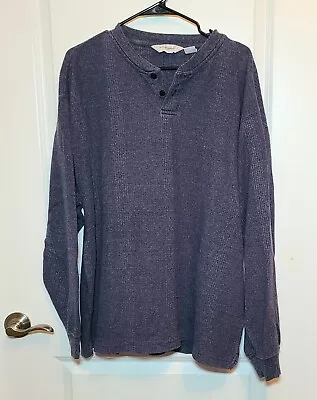 Knightsbridge Mens Blue Long Sleeve Henley Style Thermal Shirt Size XL  • $9.99