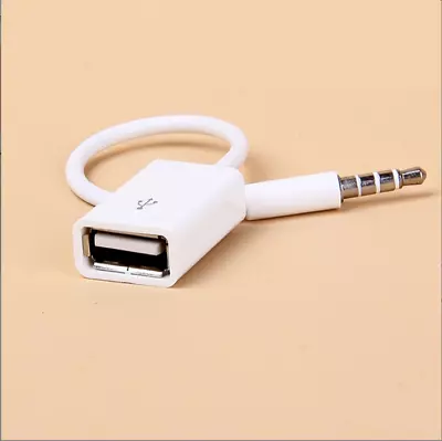 3.5mm Male AUX Audio Plug Jack To USB 2.0 Female Converter Cable Cord Car MP3 WT • $6.99