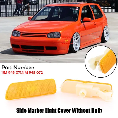 2x Front Bumper Side Marker Turn Signal Light Lamp Cover For VW GOLF JETTA MK4 • $9.99