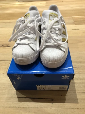$45 • Buy Adidas Superstar Women’s Leather Sneakers White With Gold 