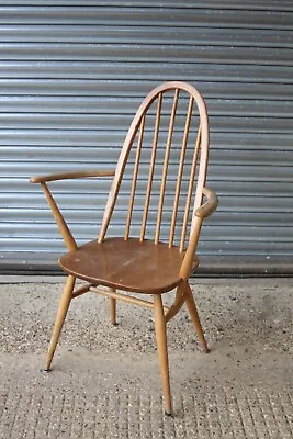 £119.99 • Buy Mid Century Retro Ercol Windsor Quaker Dining Carver Highback Armchair Arm Chair