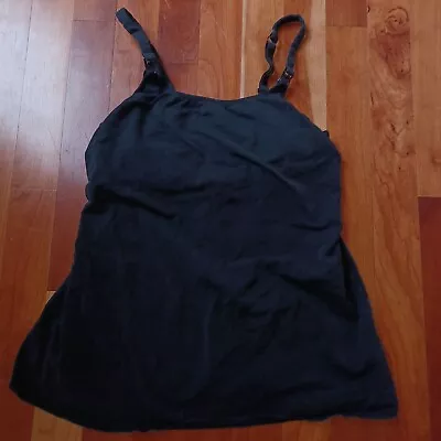 $17.49 • Buy Gilligan & O'Malley Nursing Tank Top Medium Black Maternity Women Shirt Cotton