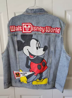 $40 • Buy Walt Disney World 50th Anniversary Vault Collection Denim Vest 3X