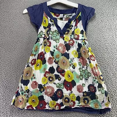 Zara Kids Girls Cute Smock Top Layered Integrated Tank Short Sleeve Size 7-8 • $11.82