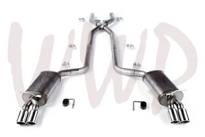 Stainless 2.5  Quad Tip Muffler Exhaust System 70-73 Chevy Corvette C3 7.4L 454 • $449.95