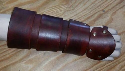 £69.60 • Buy Medieval Link Leather Armor Gauntlets Zelda Larp Knight Reenactment Cosplay