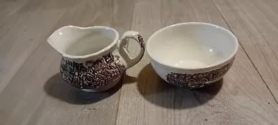 Coaching Taverns Royal Tudor Ware Brown Milk Jug And Sugar Bowl • £13