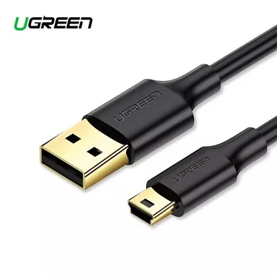 Ugreen Mini USB 2.0 Cable Data Sync Charge Type A To 5 Pin Mini B. 3ft Gold Plat • £6.99