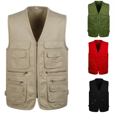 Mens Vest Multi Camera Outdoor Travelers Fishing Working Photography 3XL~5XL • $18.71