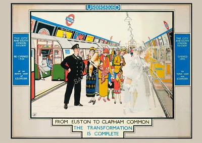 Vintage Railway Poster London Underground Euston Station Art Deco PRINT A3 A4  • £5.99