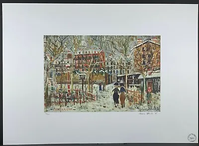 MAURICE UTRILLO * Montmartre * Signed Lithograph * Limited # 50/100 • $106.92