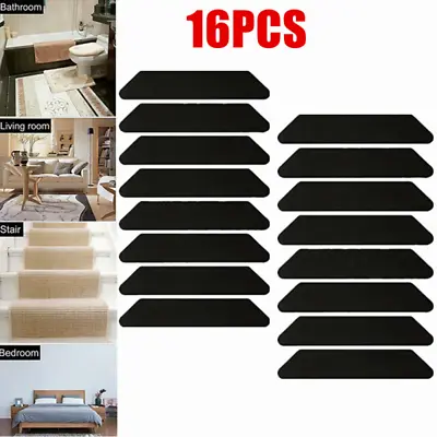 16 PCS Rug Carpet Mats Grippers Non Slip Rug Pads Double Sided Carpet Reusable • $6.79