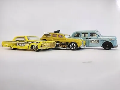 3 Diecast Matchbox & Hotwheels Taxi Lot: '64 Impala Cockney Cab Ii London Taxi • $5