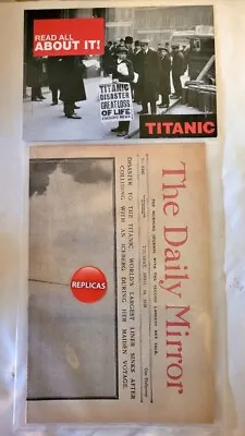 The Daily Mirror Titanic Sinks April 16 1912 Reprint Rare Import PRE-SALE • £22.17