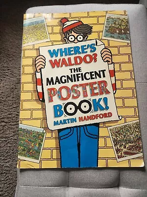 Vintage Where's Waldo The Magnificent Poster Book Martin Handford  1991 21 X 15 • $49.99