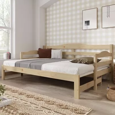 Daybed Cabin Bed SIngle Guest Bed Sofa Bed Pull Out Trundle For Living Room 3FT • £149.99