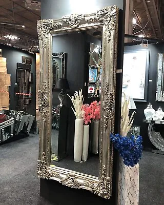 Extra Large Ornate Champagne Floor Wall Leaner Mirror French Living Room Hallway • £289