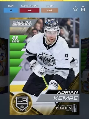 Topps Skate Playoff 24 Adrian Kempe Base Gold Iconic DIGITAL • $1.50